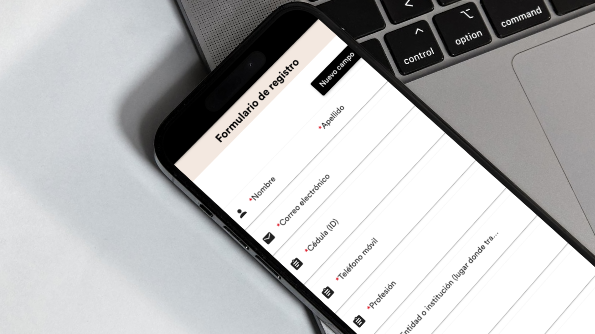 Formulario de registro personalizable en Peewah