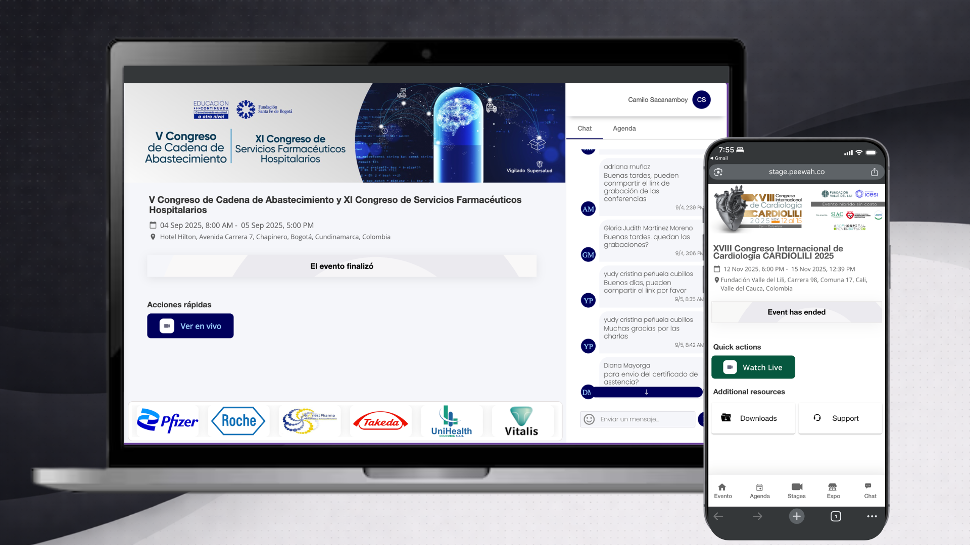Peewah - Software de eventos y congresos para instituciones de salud